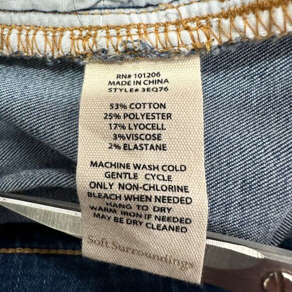 Soft Surroundings Denim Pull On Slim Leg Jeans Stretch Petite Medium Stretch - Picture 7 of 7